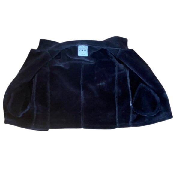 ZARA FAUX FUR & FAUX LEATHER WINTER BIKER JACKET - Picture 7 of 9